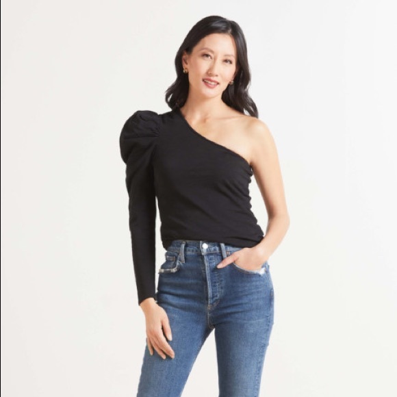 Nation LTD Sabrina One Shoulder Party Top - Picture 5 of 14